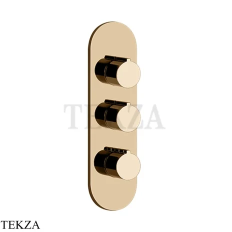 Gessi Ingranaggio-Anello Термостат для душа, 2 потока, внешняя часть 43064-735, Warm Bronze PVD