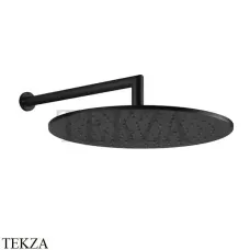 Gessi Emporio Via manzoni Верхняя лейка 300 мм с настенным кронштейном 47372-299, черный матовый