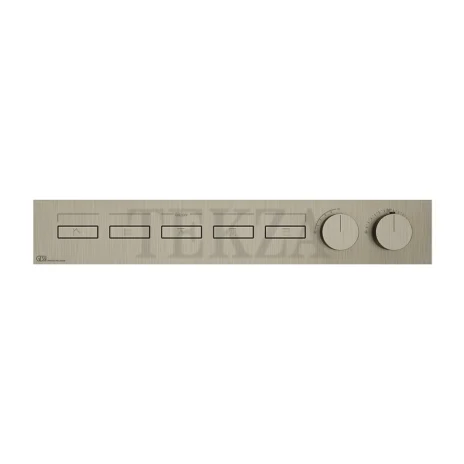 Gessi HI-FI Термостатический смеситель на 5 потоков, внешняя часть 63018-149, нерж. сталь Brush / никель Brushed