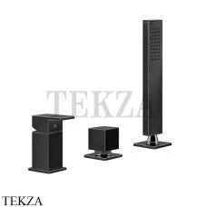 Gessi Rettangolo Смеситель для ванны без излива, 2 потока 20043-706, Black Metal