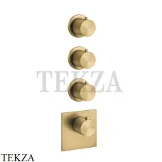 Gessi 316 WELLNESS Термостат 3 выхода, внешняя часть 54506-727, Brushed Brass