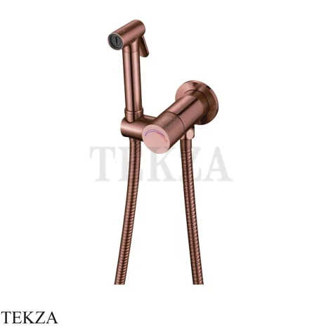 Boheme Uno Гигиенический душ в комплекте с прогрессивным смесителем, Uno 467-PR-CB, Copper Brushed