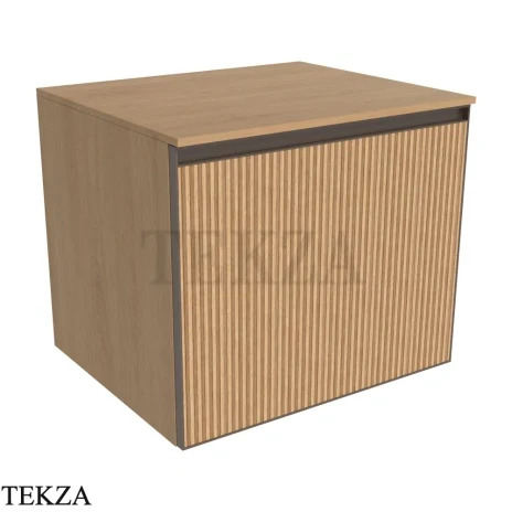 Flaminia Cubika тумба под раковину подвесная 60×50×50 см, 1 ящик, натуральный дуб Rovere Naturale Greca