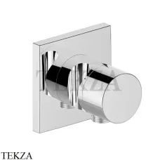 Keuco IXMO Pure Вентиль переключатель на 2 потока, с выводом и держателем, квадрат, внешняя часть 59556170202, алюминий finish