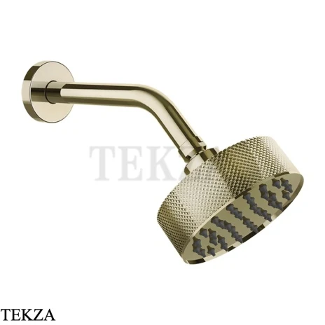Gessi ANELLO Верхняя лейка D11,8 см с кронштейном 63354-710, Brass PVD