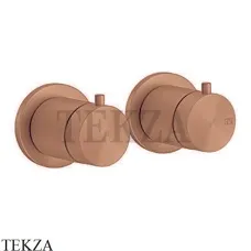 Gessi 316 SHOWER Термостат для душа на 2 выхода, внешняя часть 54234-708, Copper Brushed