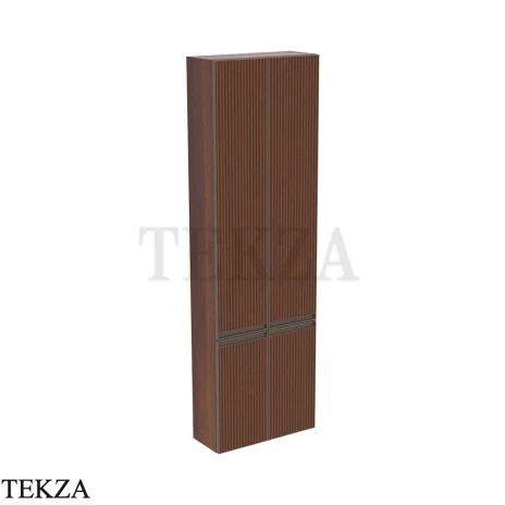 Flaminia Cubika шкаф-пенал подвесной 50×20,8×162,5 см, 4 дверцы, орех Noce Greca