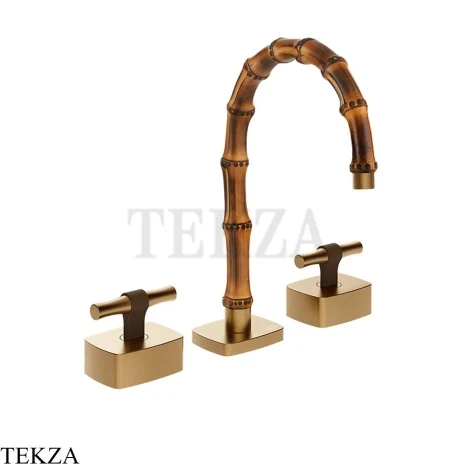 Gessi Jacqueline Смеситель для раковины на 3 отв., без донного клапана 77013-726, бронза Brushed