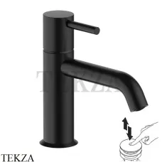 Fantini Nostromo Смеситель для раковины малый, с донным клапаном 5013E804F, черный матовый