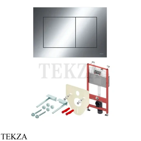 TECE TECEbase Комплект 3.0 c кронштейнами, звукоизоляцией, панелью смыва TECEnow N500412, хром глянец