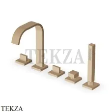 Zucchetti Aguablu Смеситель для ванны, на 2 позиции ZA5475.P31, brushed british gold PVD