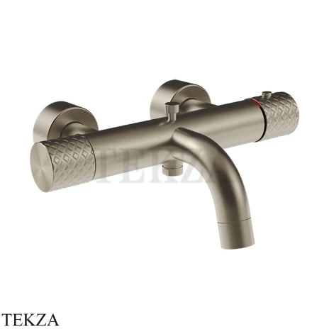 Gessi Habito INTRECCIO Термостатический смеситель для ванны с изливом 70113-149, Finox Brushed Nickel