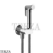 Gessi Гигиенический душ с запорным клапаном, выводом воды и держателем 45126-031, хром глянец