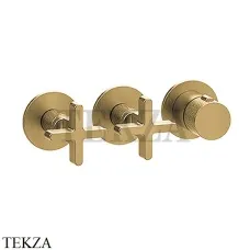 Gessi INCISO SHOWER Термостатический смеситель, 2 потока, внешняя часть 58434-727, Brushed Brass