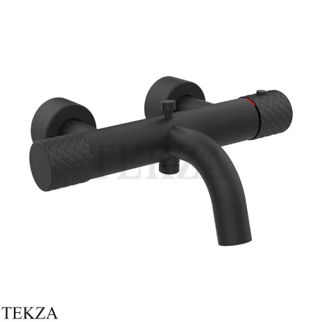 Gessi Habito INTRECCIO Термостатический смеситель для ванны с изливом 70113-299, Black XL