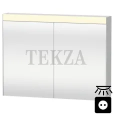 Duravit Best Зеркальный шкаф с подсветкой LM7842, розетка, зеркальная стенка, настенный выключатель