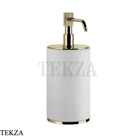 Gessi VENTI20 Дозатор для жидкого мыла настольный белый 65437-710, Brass PVD