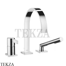 Dornbracht MEM Смеситель на борт ванны однорычажный с гарнитуром 27412782-00, хром глянец