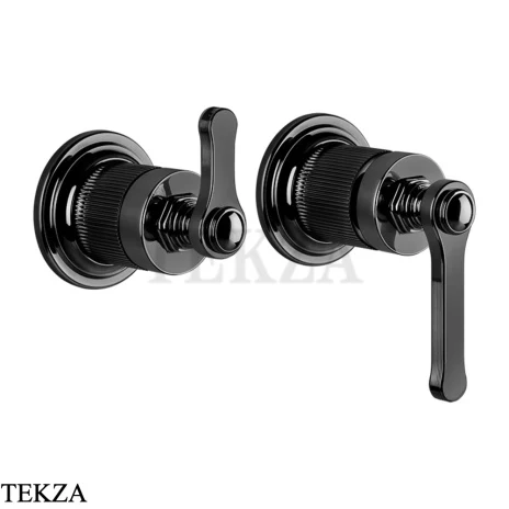 Gessi VENTI20 Смеситель для душа, 2 потока, вешняя часть 65038-706, Black Metal PVD