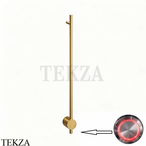 BRONER BRUNO H Электрический полотенцесушитель 80 с кнопкой, BR.007.080.0000.SS.MG, золото сатин шелк