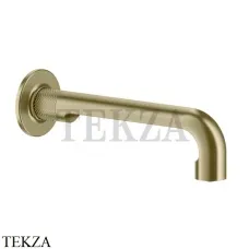 Gessi INCISO Излив для раковины настенный средней длины 58100-727, Brushed Brass