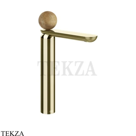 Gessi Perle Смеситель для раковины высокий, с донным клапаном 74353-710, шампань глянец
