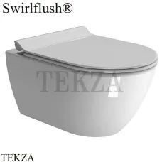 GSI PURA 50/F Унитаз подвесной ”Swirlflush” (безободковый) 8816FR211, сиденье с микролифтом slim, белый глянец