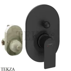 Hansgrohe Rebris E Смеситель для душа на 2 потока, +скрытая часть 72458670, черный матовый