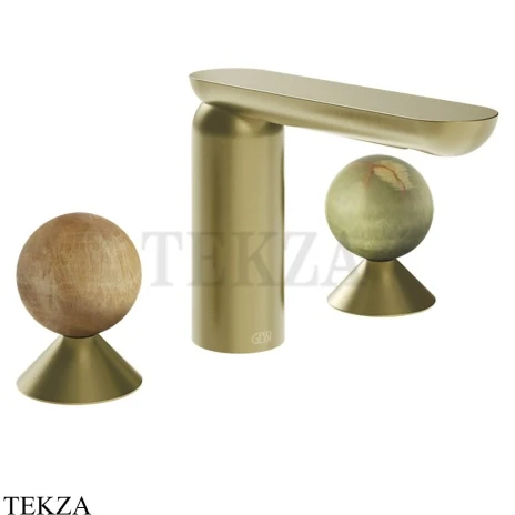 Gessi Perle Смеситель для раковины на 3 отв., без гарнитура 74355-727, шампань Brushed