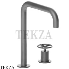 Fantini FONTANE BIANCHE Смеситель для раковины на 2 отверстия, без гарнитура 47P5P107W, Matt Gun Metal