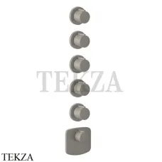 Gessi Ingranaggio-Anello Термостат для душа, 5 потоков, внешняя часть 43240-149, Finox Brushed Nickel