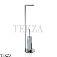 Decor Walther STRAIGHT 7 Стойка с ершиком и бумагодержателем 0506100, хром глянец