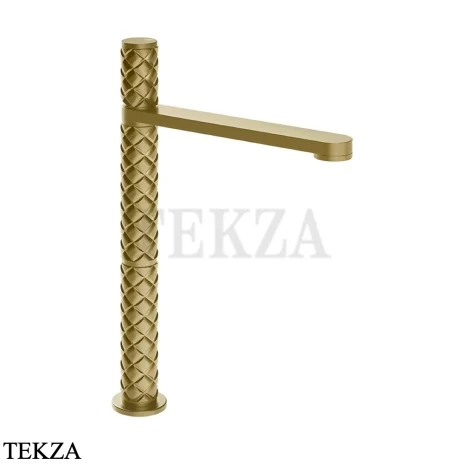Gessi Pelle Tresse Смеситель для раковины высокий, с донным клапаном 78053-727, Brass Br. PVD