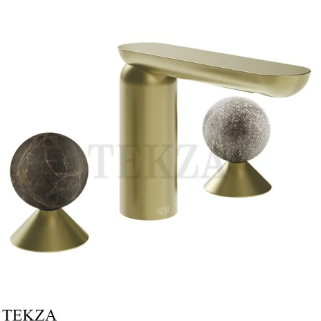 Gessi Perle Смеситель для раковины на 3 отв., без гарнитура 74165-727, шампань Brushed