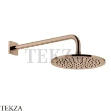 Gessi RILIEVO Верхняя душевая лейка D25 с кронштейном 59148-030, Copper глянец