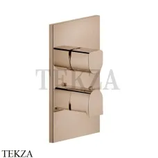 Gessi RILIEVO Термостат для душа на 2 потока, внешняя часть 59134-030, Copper глянец