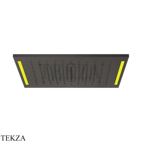 Gessi COLOUR Накладная душевая панель 500х500, 4 функции 57977-707, Black Metal Brushed PVD