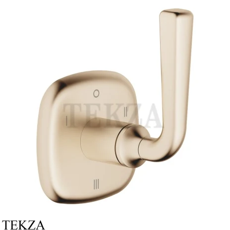 Dornbracht COYA Переключатель на 3 потока, внешняя часть 36210414-46, Brushed Champagne (золото 22кт)