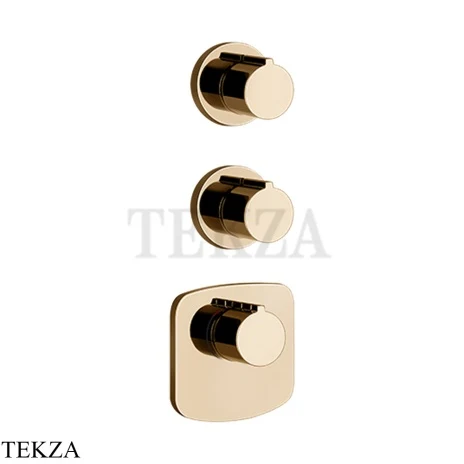 Gessi Ingranaggio-Anello Термостат для душа, 2 потока, внешняя часть 43234-735, Warm Bronze PVD