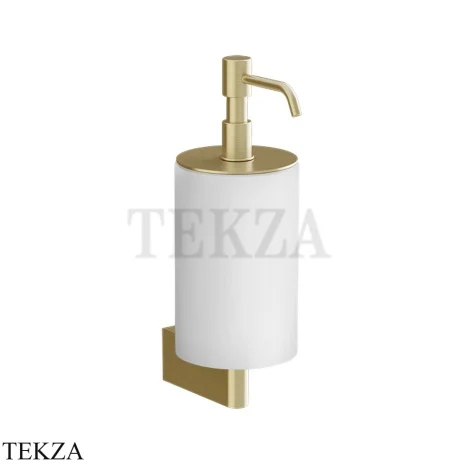Gessi Origini Дозатор для жидкого мыла настенный, белый 66413-727, Brushed Brass PVD