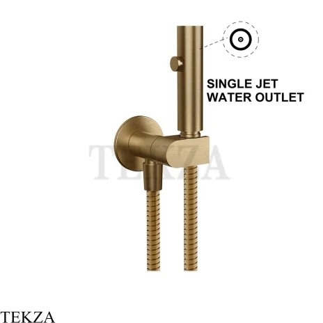 Gessi Гидроершик настенный с запорным клапаном, 45122-791, бронза Deep