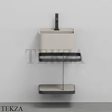 Cielo Les Petites Quadrato Консоль с раковиной LPLAQ35, керамическая полка, Avena Cielo Les Petites Quadrato Консоль с раковиной LPLAQ35, керамическая полка, Avena