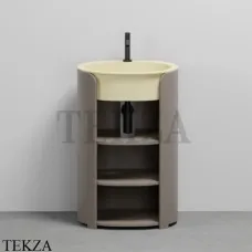 CIELO I Catini Tiberino Тумба отдельностоящая CAMTL, с 3-мя полками, слив в стену, Arenaria-Canapa