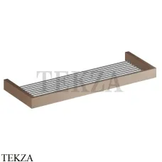 Gessi Rettangolo Решетка-полка для полотенец широкая 60 см 20950-708, Copper Brushed PVD