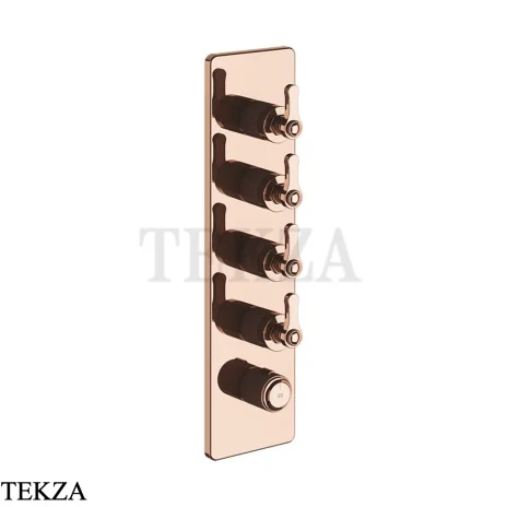 Gessi VENTI20 Термостат для душа, 4 потока, внешняя часть 65208-030, Copper PVD