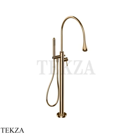 Gessi Goccia Смеситель для ванны напольный, внешняя часть 33029-735, Warm Bronze PVD