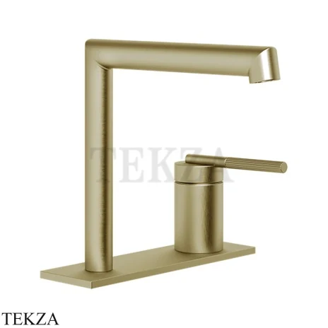 Gessi INGRANAGGIO Смеситель для раковины, на планке, без гарнитуры 63515-727, Brushed Brass PVD