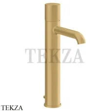 Gessi Habito DIAMANTATO Смеситель для раковины высокий, с донным клапаном 70603-727, Brushed Brass