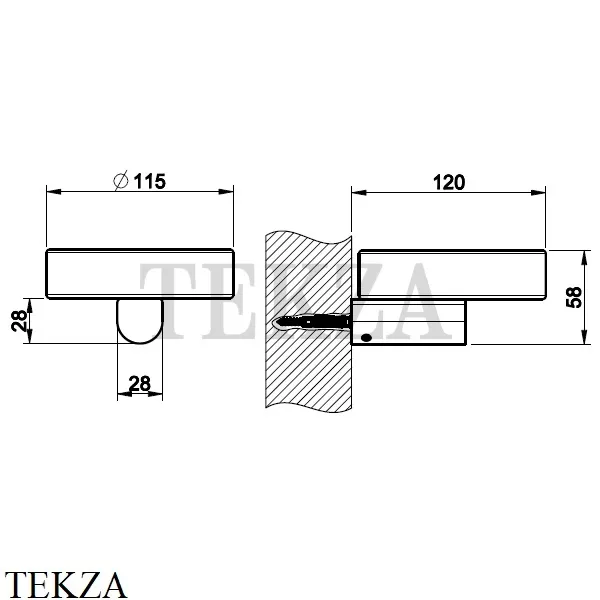 Gessi RILIEVO Мыльница настенная, композит белый 59501-299, черный матовый