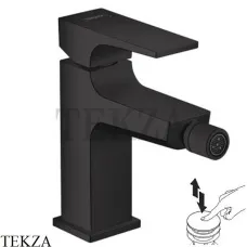 Hansgrohe Metropol Смеситель для биде, с донным клапаном Push-Open 32520670, черный матовый